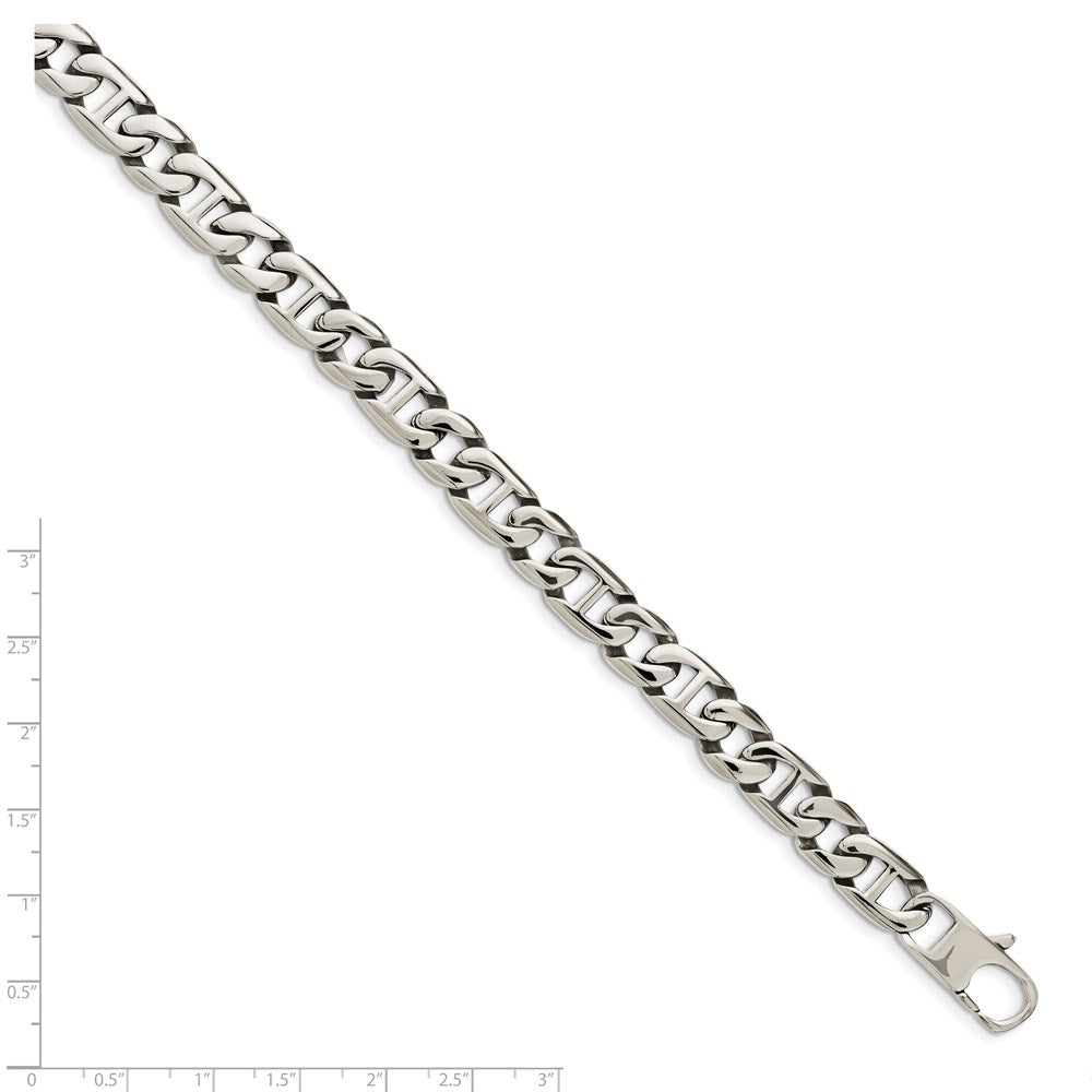 Chisel Stainless Steel Polished Anchor Link Bracelet