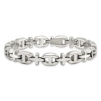 Chisel Stainless Steel Polished Cross Link Bracelet