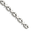 Chisel Stainless Steel Polished Cross Link Bracelet