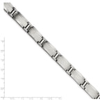 Chisel Stainless Steel Brushed and Polished 9.5 inch Link Bracelet