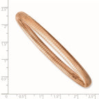 Stainless Steel Pink IP-plated Textured Hollow Slip-on Bangle