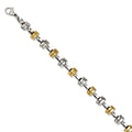 Stainless Steel Yellow IP-plated & Polished Links Bracelet