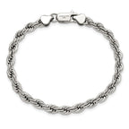 Chisel Stainless Steel Polished 6mm Rope Bracelet