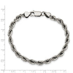 Chisel Stainless Steel Polished 6mm Rope Bracelet