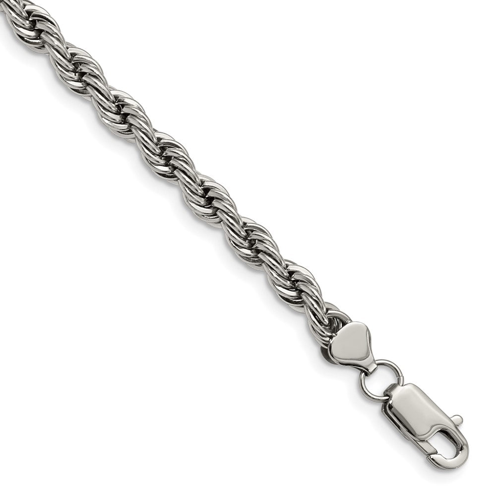Chisel Stainless Steel Polished 6mm Rope Bracelet