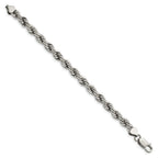 Chisel Stainless Steel Polished 7mm Rope Bracelet