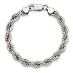 Chisel Stainless Steel Polished 7mm Rope Bracelet