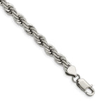 Chisel Stainless Steel Polished 7mm Rope Bracelet