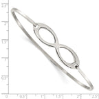 Chisel Stainless Steel Polished Infinity Symbol Bangle