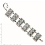 Stainless Steel with 2in extension Antiqued Bracelet