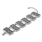 Stainless Steel with 2in extension Antiqued Bracelet