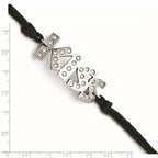 Stainless Steel CZ Kiss with 1.75ext Bracelet