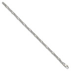 Chisel Stainless Steel Polished 4mm Figaro Bracelet