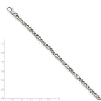 Chisel Stainless Steel Polished 4mm Figaro Bracelet