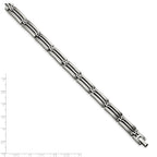 Chisel Stainless Steel Brushed and Polished 8.75 inch Link Bracelet