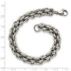 Chisel Stainless Steel Polished 8.5 inch Fancy Circle Link Bracelet