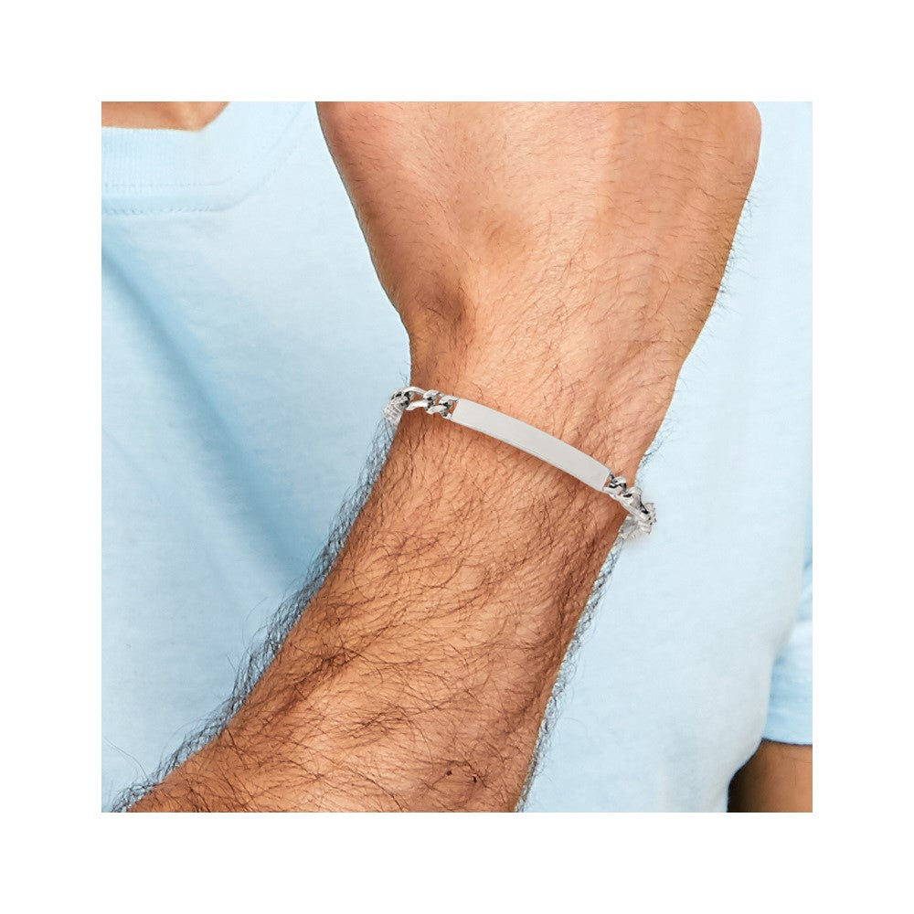 Chisel Stainless Steel Polished Figaro Chain 8.25 inch ID Bracelet
