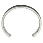Chisel Stainless Steel Polished Black IP-plated with Black Carbon Fiber Inlay Cuff Bangle