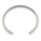 Chisel Stainless Steel Polished with Black Carbon Fiber Inlay Cuff Bangle