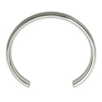 Chisel Stainless Steel Brushed and Polished Double Step Edge 11mm Cuff Bangle
