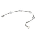 Chisel Stainless Steel Polished with Glass 6.5 inch Bracelet with 1.25 inch Extension