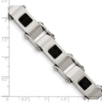 Stainless Steel Polished Black IP-plated 8.5in Bracelet