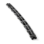 Chisel Stainless Steel Brushed and Polished Black IP-plated with Cable Inlay 8.75 inch Link Bracelet