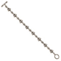 Stainless Steel Antiqued and Polished Crown Bracelet
