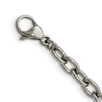 Stainless Steel Polished Fleur de Lis 7in w/3in ext. Bracelet