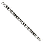 Chisel Stainless Steel Polished Black IP-plated 8.75 inch Bracelet
