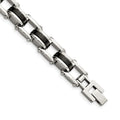 Chisel Stainless Steel Polished Black IP-plated 8.75 inch Bracelet