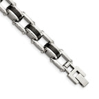 Chisel Stainless Steel Polished Black IP-plated 8.75 inch Bracelet