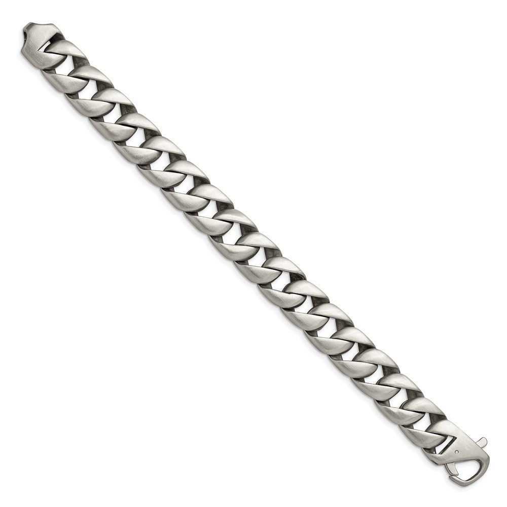 Chisel Stainless Steel Brushed Curb Bracelet