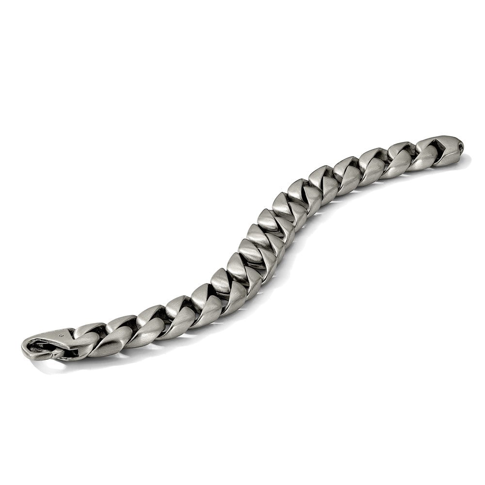 Chisel Stainless Steel Brushed Curb Bracelet