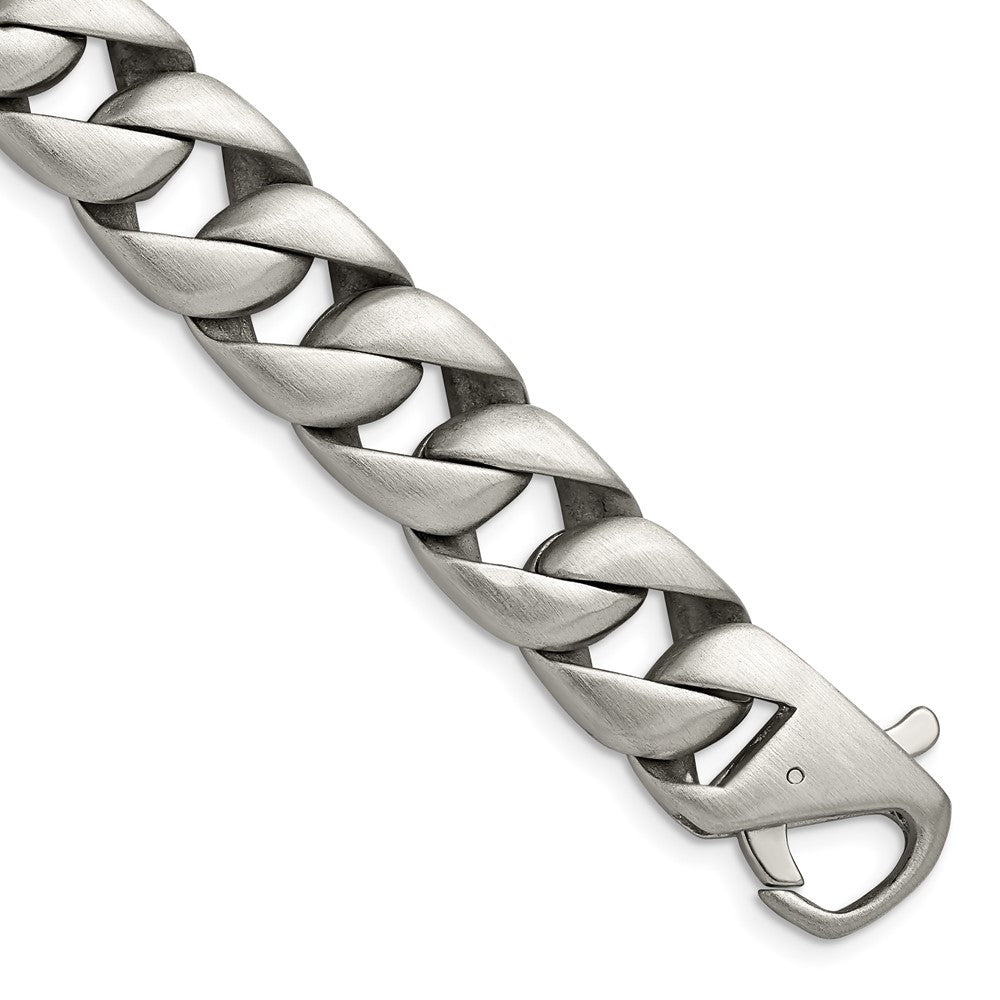 Chisel Stainless Steel Brushed Curb Bracelet