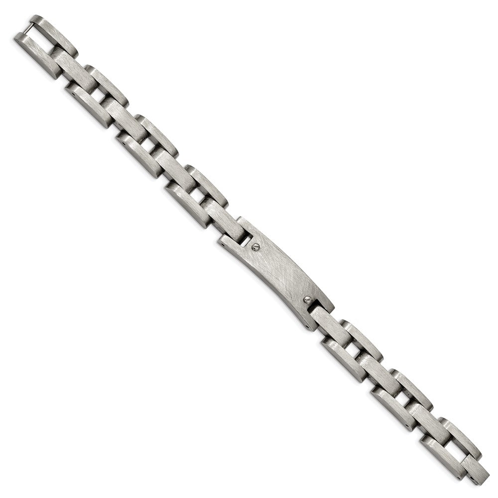 Stainless Steel Brushed and Polished Scratched Finish 8.5 inch Bracelet