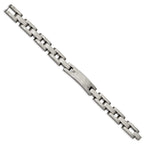 Stainless Steel Brushed and Polished Scratched Finish 8.5 inch Bracelet