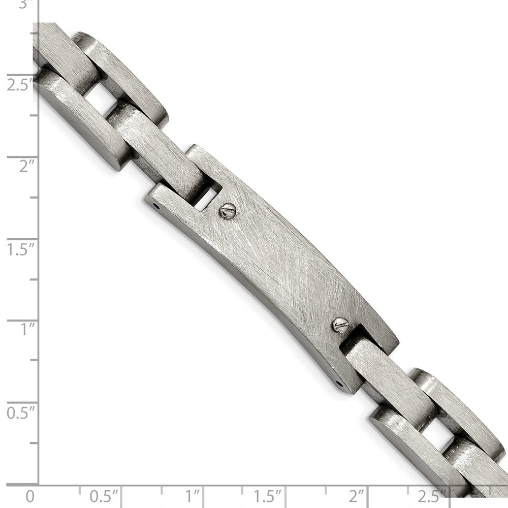 Stainless Steel Brushed and Polished Scratched Finish 8.5 inch Bracelet