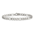 Chisel Stainless Steel Polished Figaro Bracelet