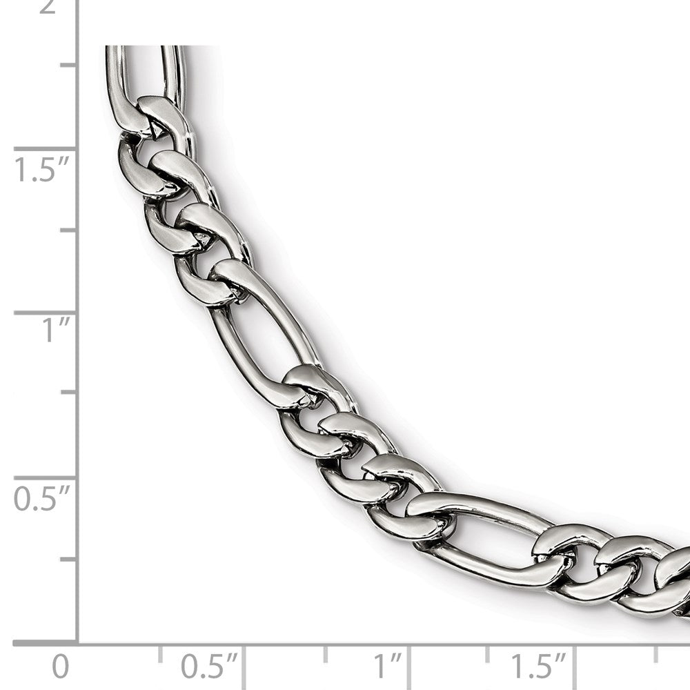 Chisel Stainless Steel Polished Figaro Bracelet