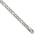 Chisel Stainless Steel Polished Figaro Bracelet