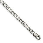 Chisel Stainless Steel Polished Figaro Bracelet