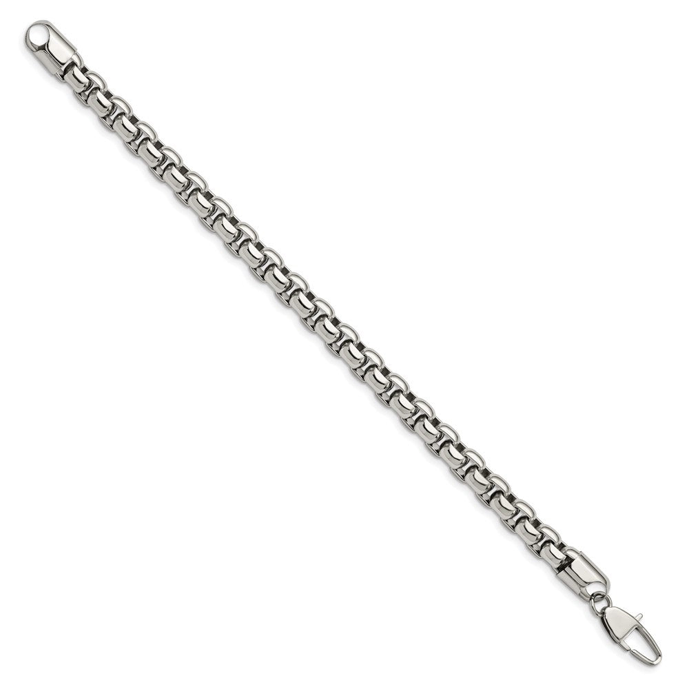 Chisel Stainless Steel Polished Rounded Box Bracelet