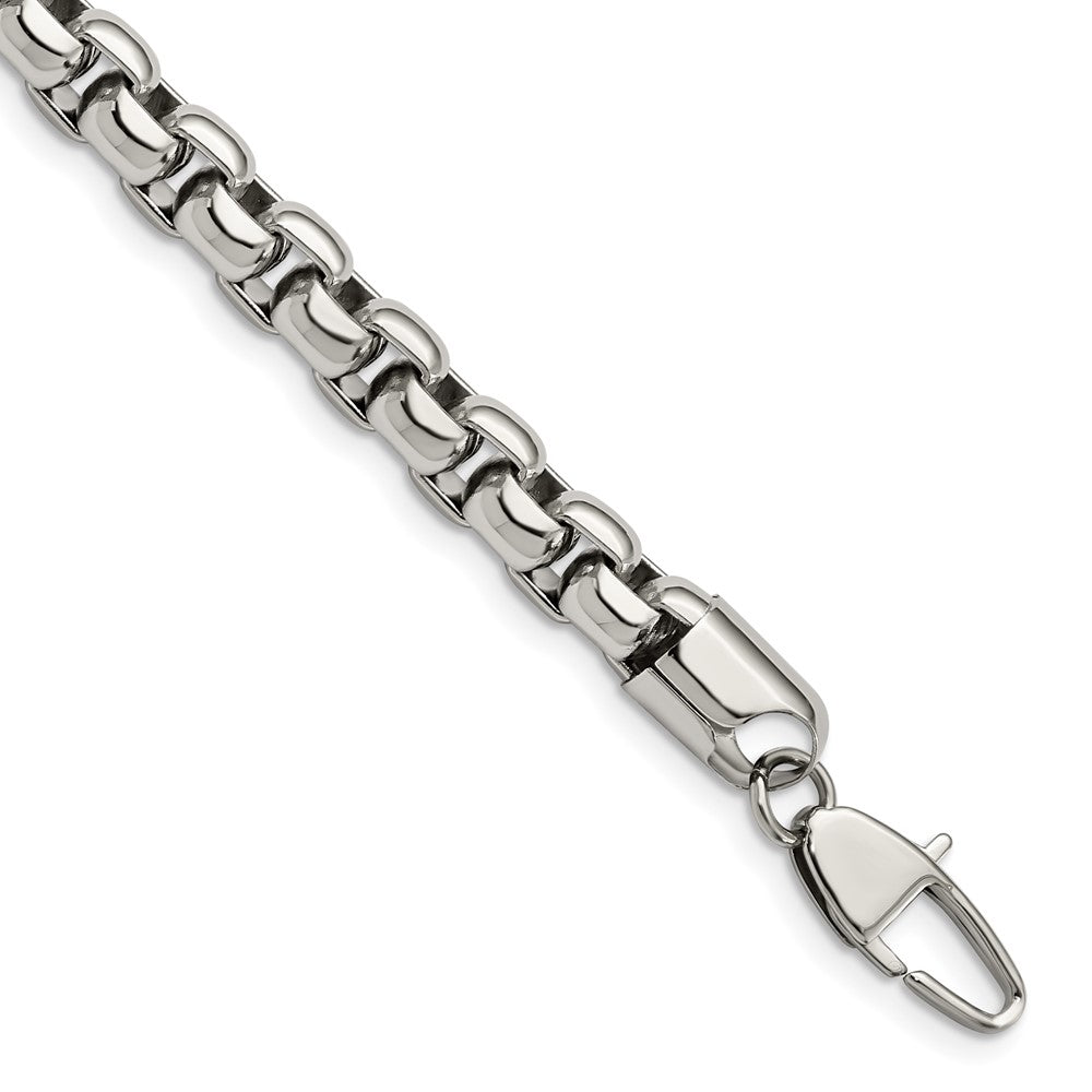 Chisel Stainless Steel Polished Rounded Box Bracelet