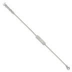 Stainless Steel Polished 7in w/1 inch ext. ID Bracelet