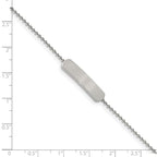 Stainless Steel Polished 7in w/1 inch ext. ID Bracelet