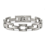 Chisel Stainless Steel Polished 8.5 inch Open Square Link Bracelet