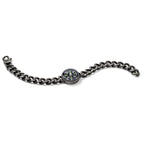 Chisel Stainless Steel Brushed Gun Metal IP-plated with Functional Compass 8.25 inch Bracelet