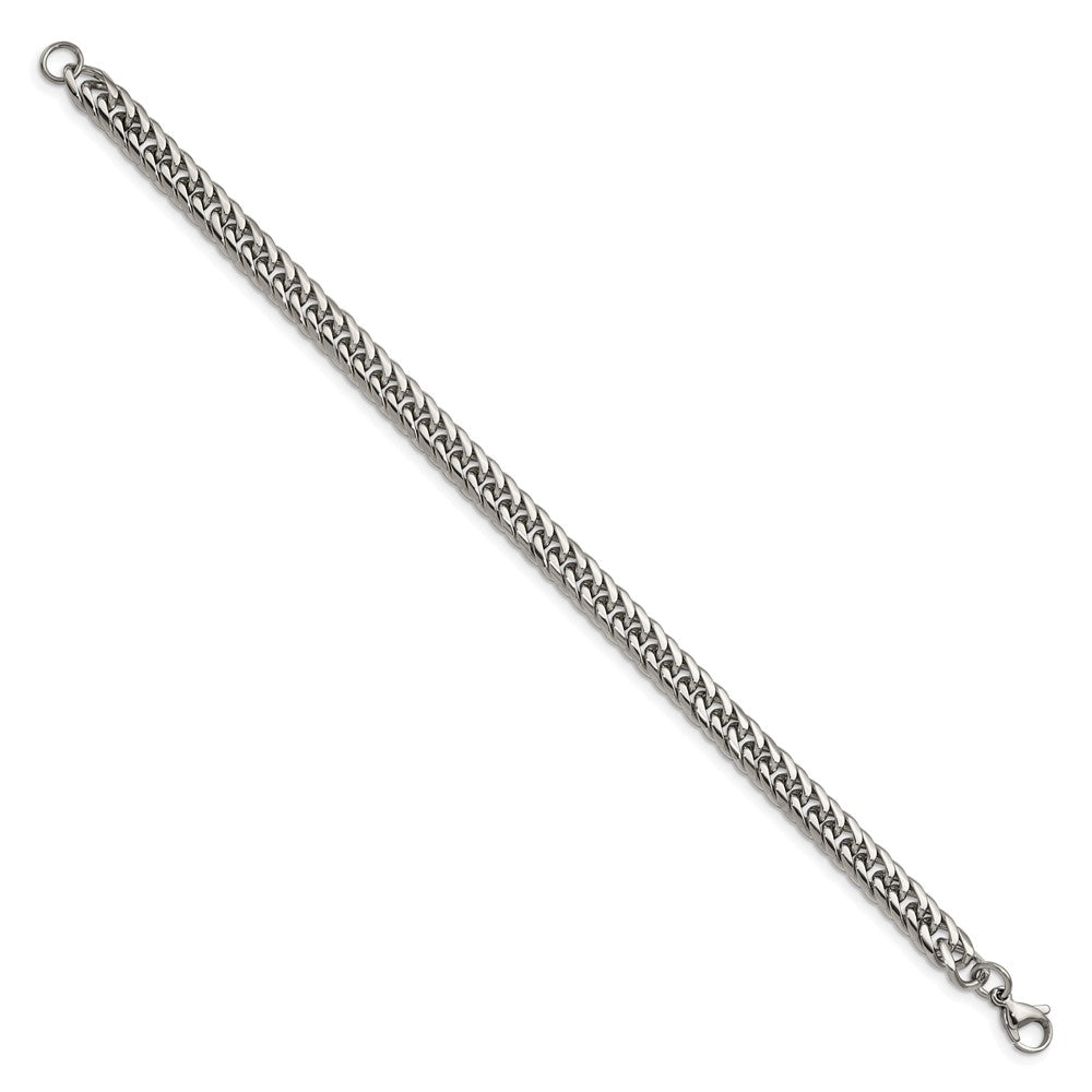 Chisel Stainless Steel Polished Double Curb Chain Bracelet