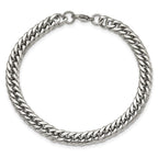 Chisel Stainless Steel Polished Double Curb Chain Bracelet
